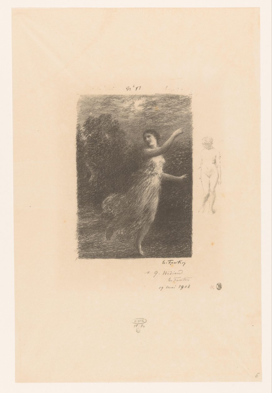 Nimf vlucht weg voor sater Gece dolaşan peri pastoral. İdiller ve idil parçaları. XXIV Gedichten van André Chénier (dizi adı) André Chénier