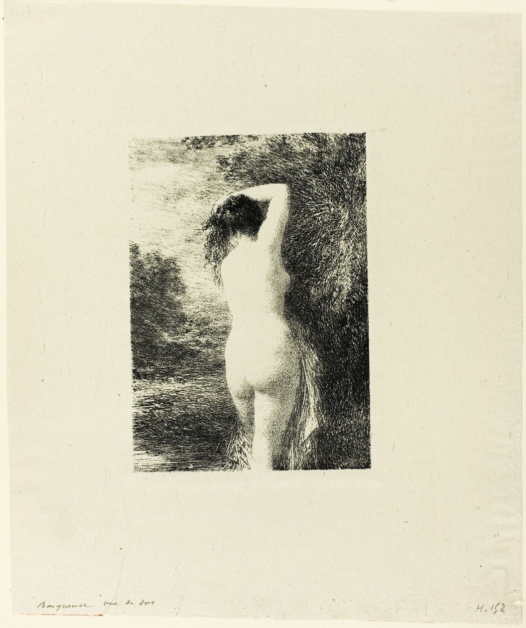 Ayakta Yıkanan, üçüncü plaka by Ignace Henri Jean Fantin Latour