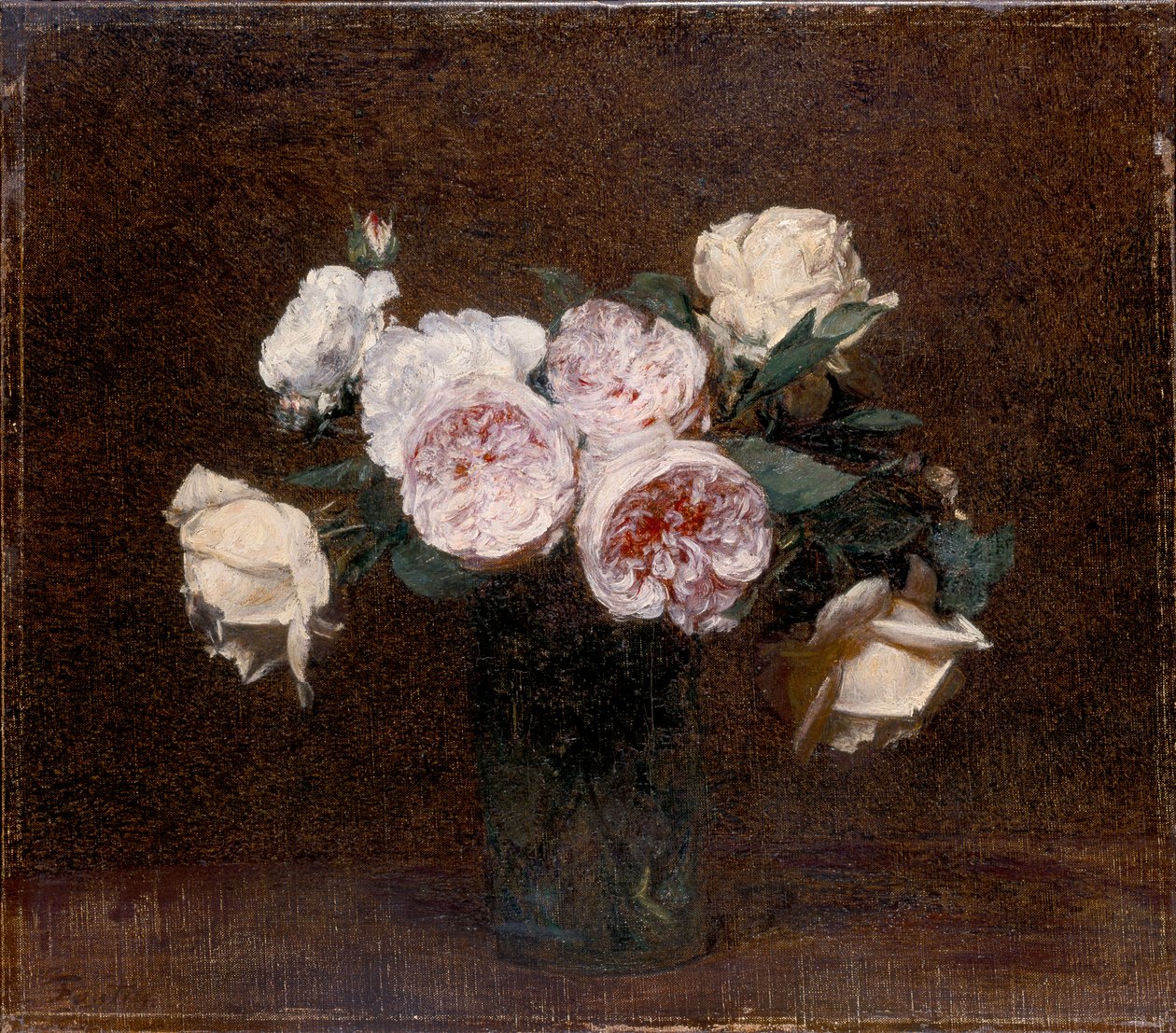 Natürmort: pembe, beyaz ve sarı Güller, 1894 by Ignace Henri Jean Fantin Latour