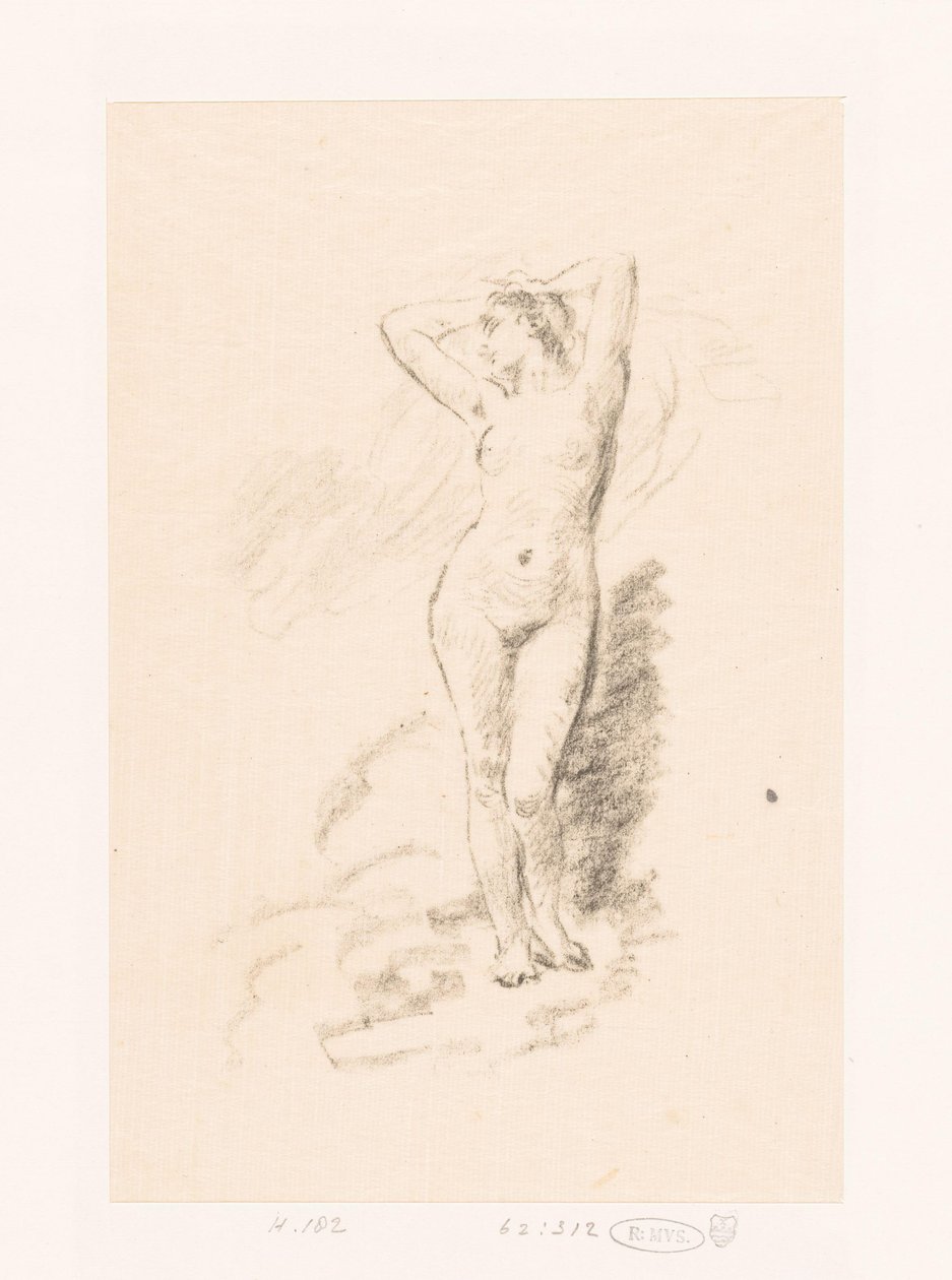Ayakta duran çıplak bir kadının incelenmesi by Ignace Henri Jean Fantin Latour