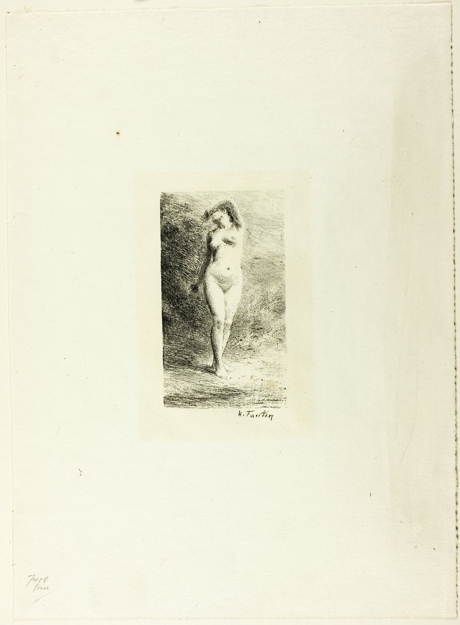 Önden Görülen Ayakta Kadın Çalışması by Ignace Henri Jean Fantin Latour