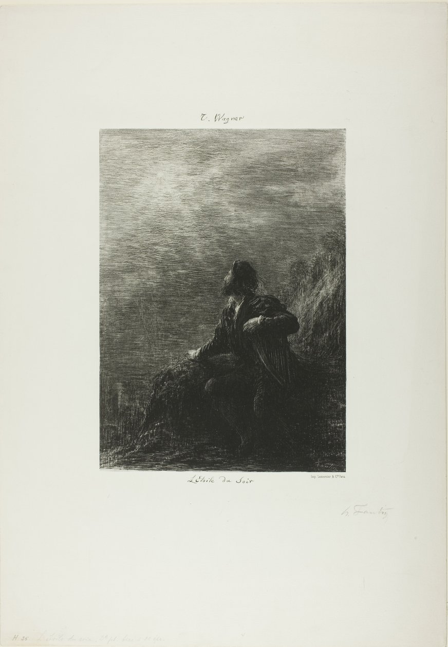 Akşam Yıldızı, ikinci plaka by Ignace Henri Jean Fantin Latour