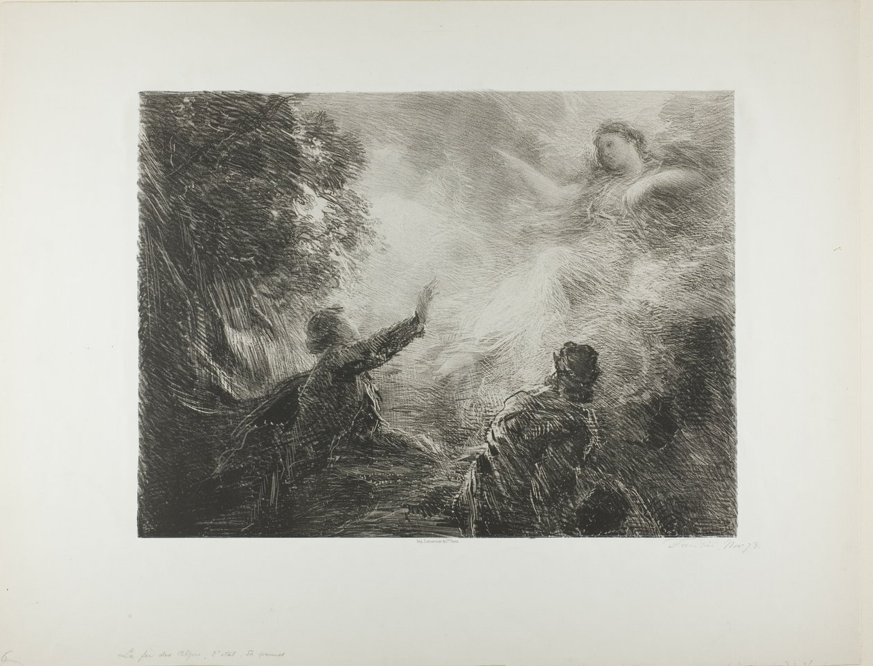 Alplerin Perisi, ilk tabak by Ignace Henri Jean Fantin Latour
