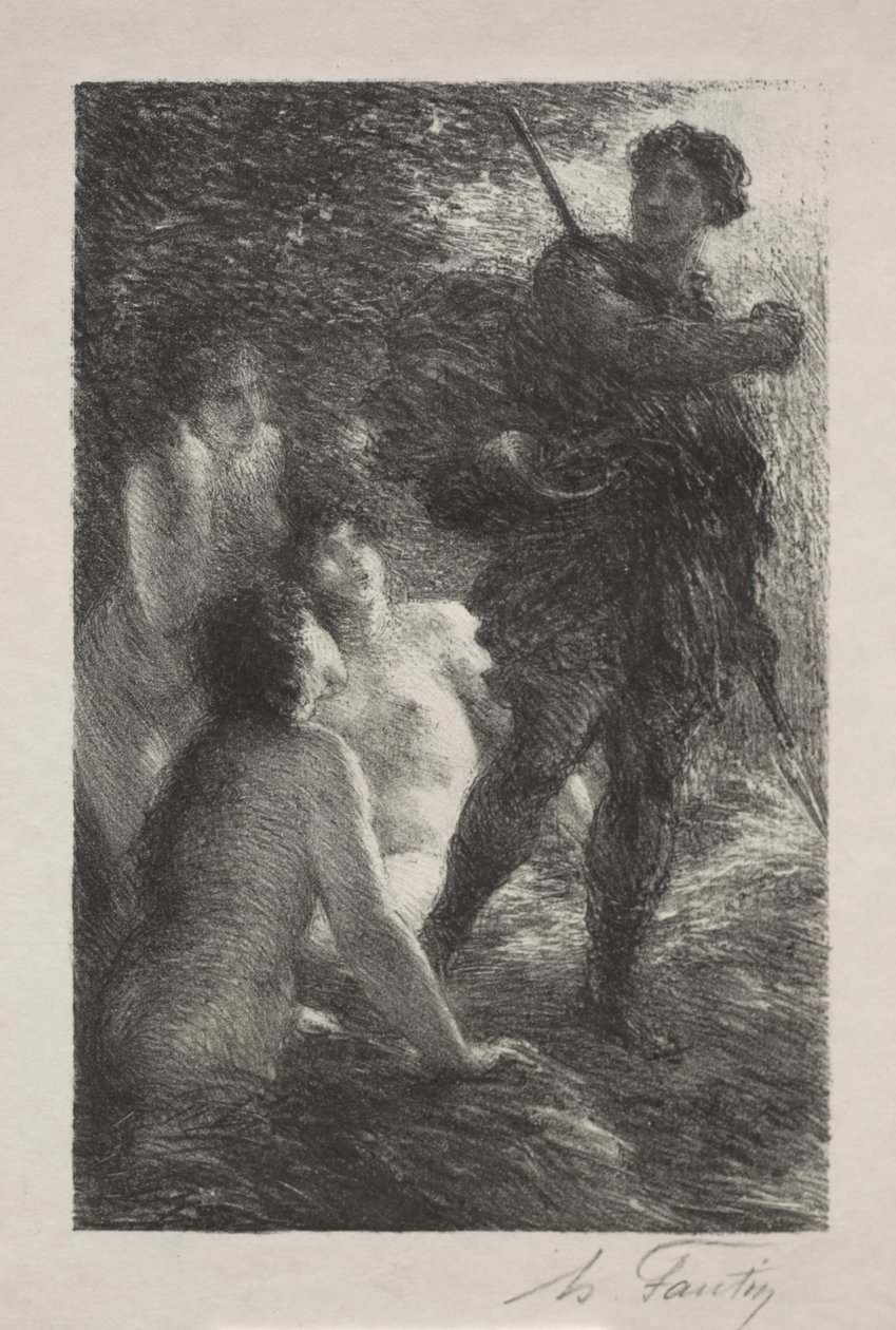 Tanrıların Alacakaranlığı, III. Perde: Sigfried ve Ren Bakireleri by Ignace Henri Jean Fantin Latour