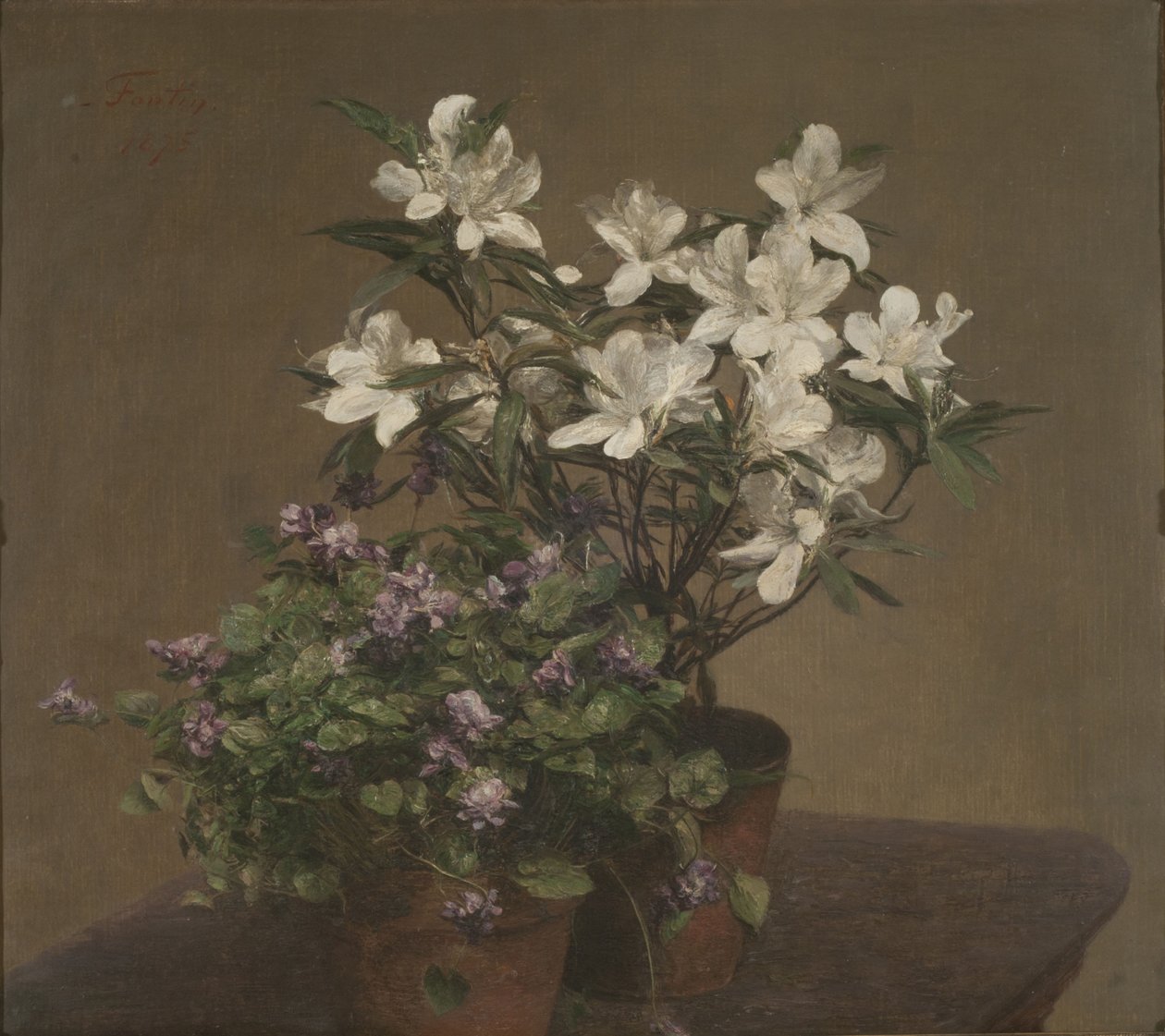 Menekşeler ve açelyalar by Henri Fantin Latour