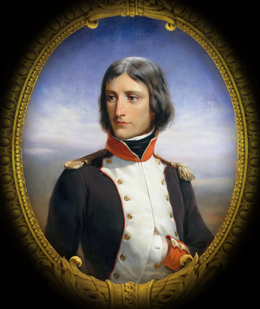 Napolyon Bonapart Korsikalı Cumhuriyetçi gönüllülerin 1 Taburu Yarbay olarak by Henri Felix Emmanuel Philippoteaux