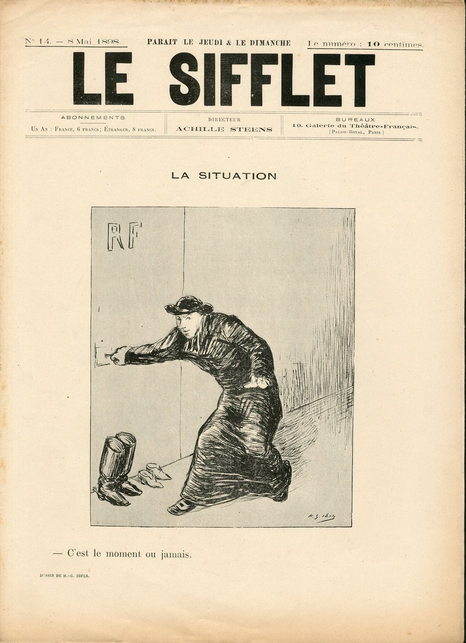 Düdük, 14 numara, Siyah Beyaz Hiciv by Henri Gabriel Ibels