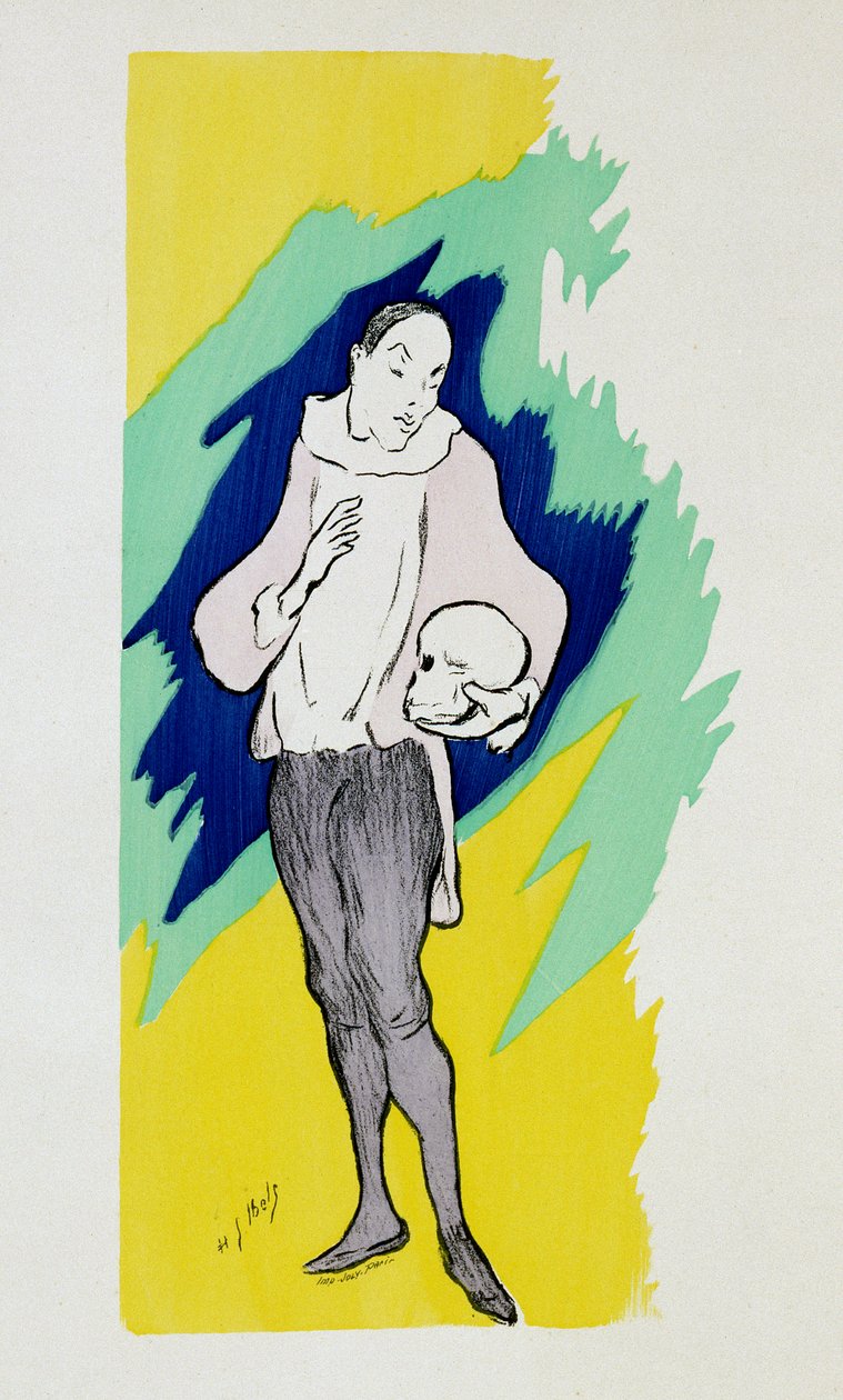 Pierrot. Çizim Henri-Gabriel (Henri Gabriel) Ibels (1867-1936) Özel koleksiyon (bkz. bra05669) by Henri Gabriel Ibels
