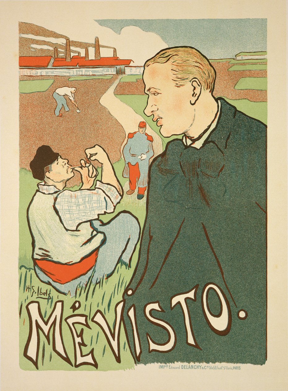 'Mevisto' reklam afişinin reprodüksiyonu, Paris by Henri Gabriel Ibels
