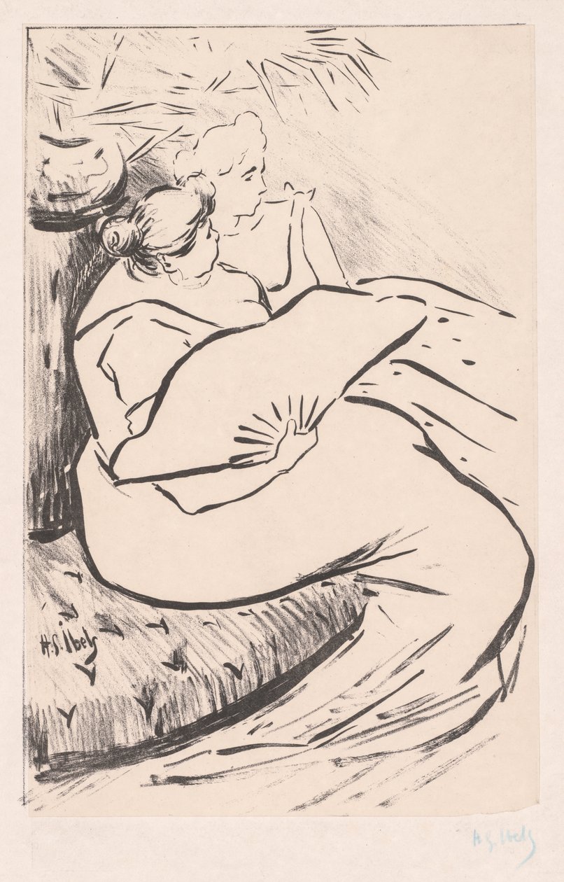 oturan kadın by Henri Gabriel Ibels