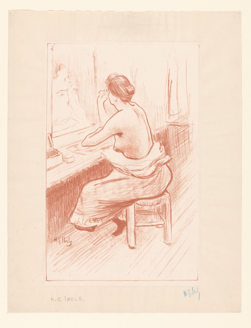 Kadının tuvaleti halk şarkısı by Henri Gabriel Ibels