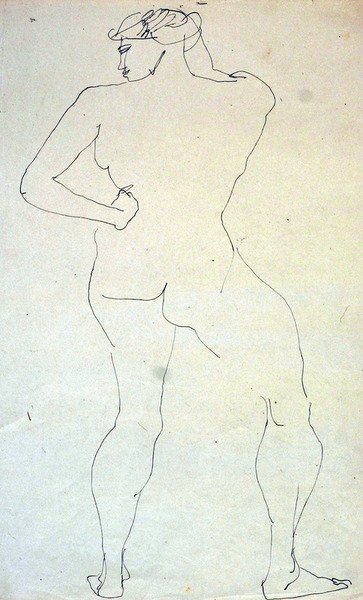 Arkadan Çıplak Kadın by Henri Gaudier Brzeska