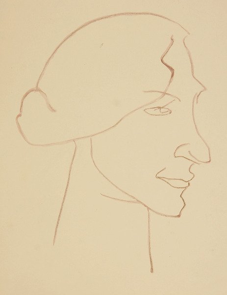 Profildeki Sophie by Henri Gaudier-Brzeska