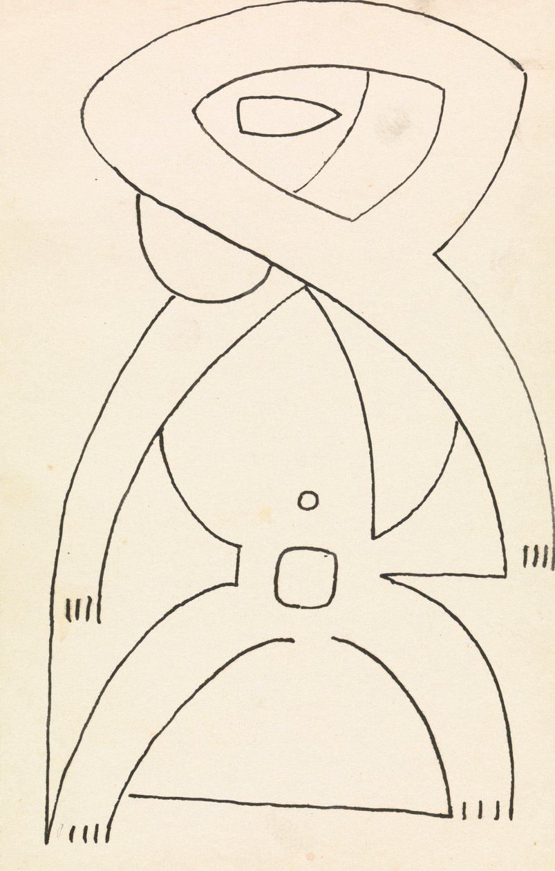 Rölyef Tasarımı İçin Figür Çalışması by Henri Gaudier Brzeska