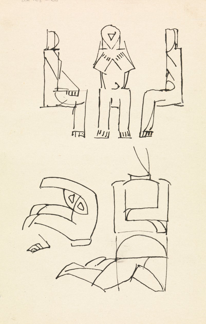 Beş Figür Çalışması by Henri Gaudier Brzeska