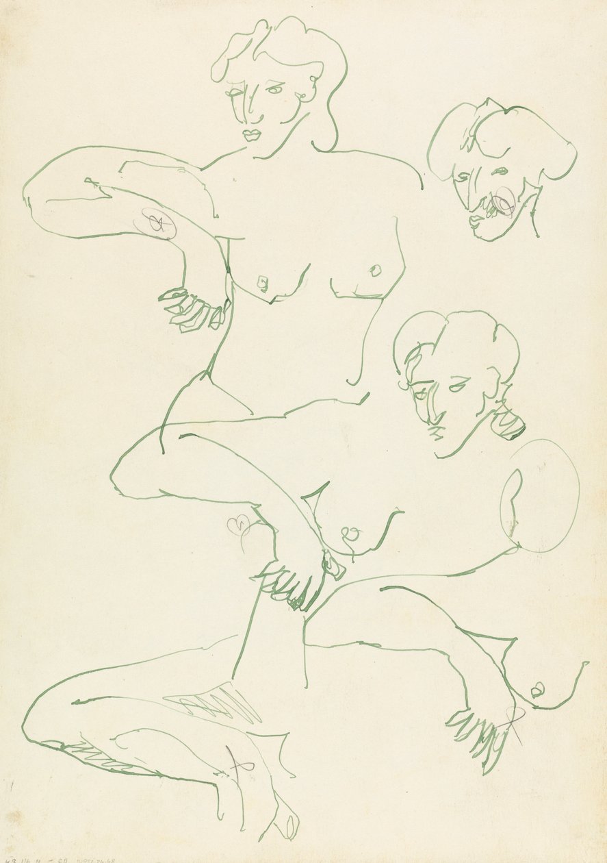 Bir Kadın Figürü Üzerine Beş Çalışma by Henri Gaudier Brzeska