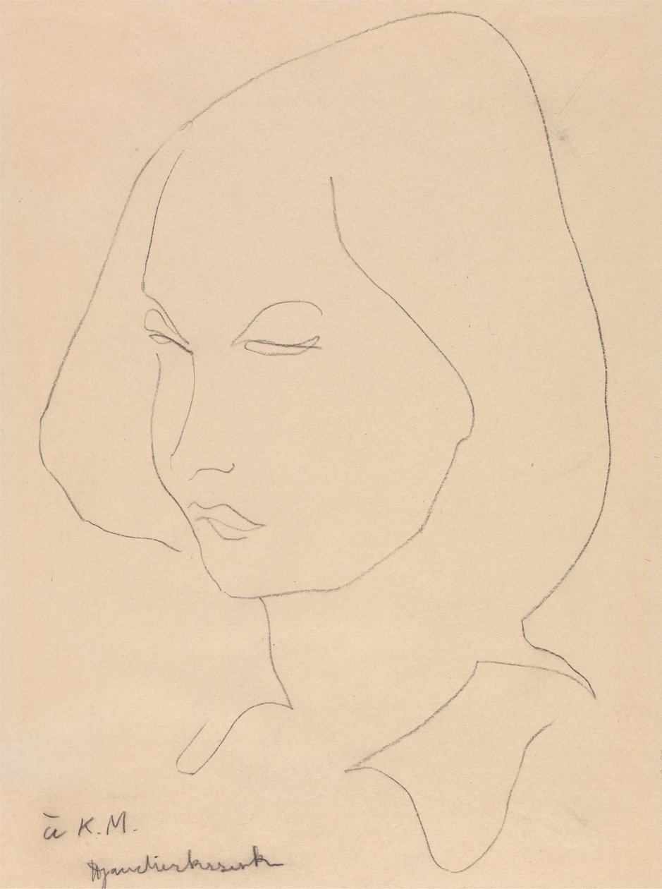 Katherine Mansfield by Henri Gaudier Brzeska