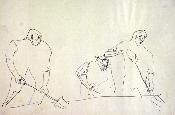 işçiler by Henri Gaudier Brzeska