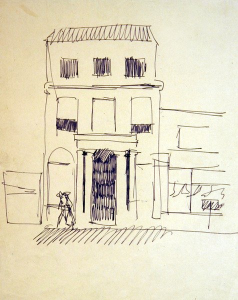 Rakamlarla Londra Sokağı; kadın gezinti by Henri Gaudier Brzeska