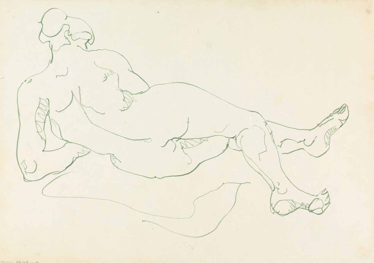 Uzanan Kadın Figürü by Henri Gaudier Brzeska