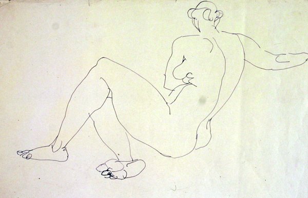 Arkadan Yatan Kadın Çıplak by Henri Gaudier Brzeska