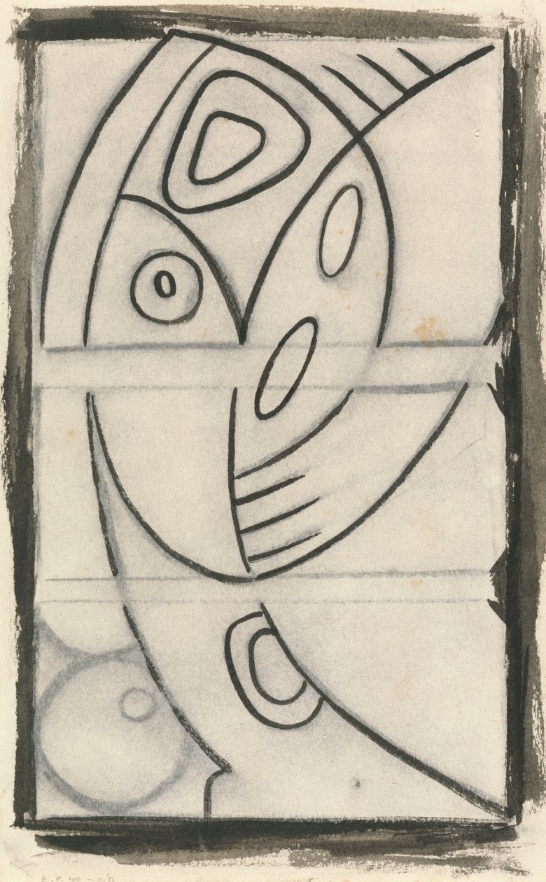 Soyut Bir Kadın Figürünün Rölyef Tasarımı by Henri Gaudier Brzeska