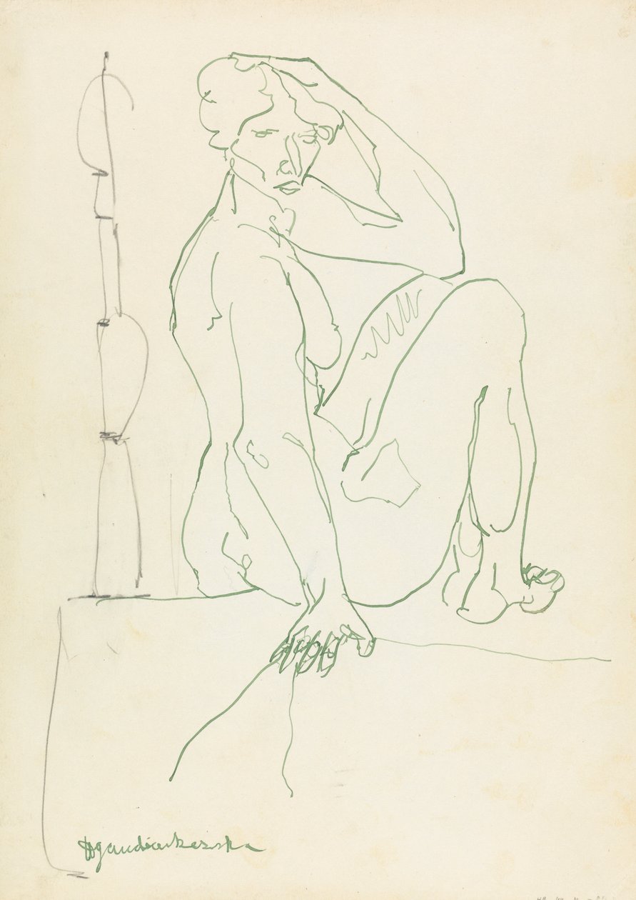 Oturan Kadın Figürü by Henri Gaudier Brzeska