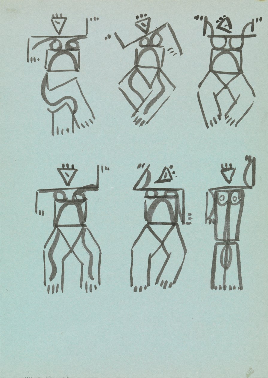 Dans Eden Figürlerle İlgili Altı Çalışma by Henri Gaudier Brzeska