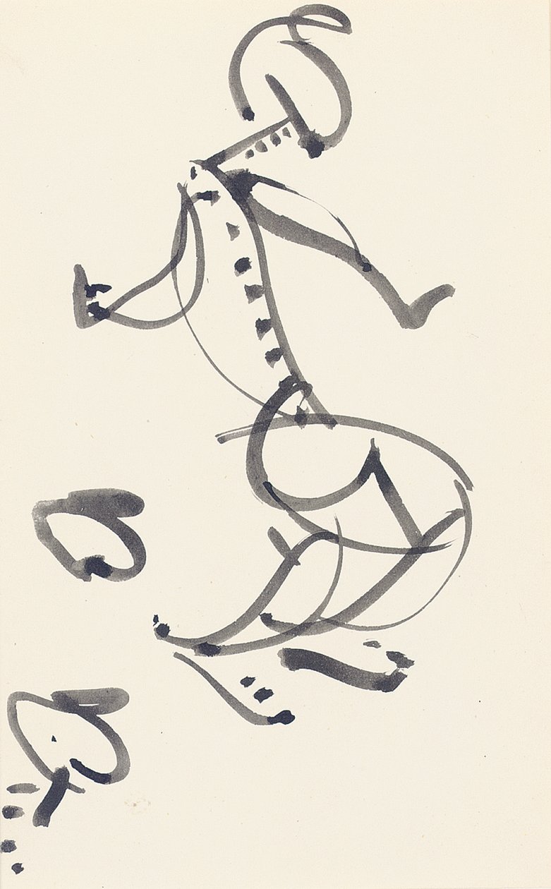 "Kırmızı Taş Dansçısı" Çalışması, 1914 by Henri Gaudier Brzeska