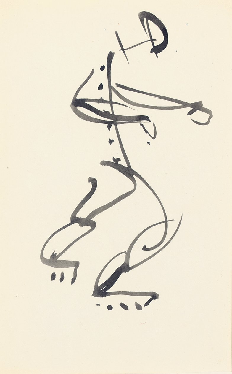 "Kızıl Taş Dansçısı" Çalışması, 1914 by Henri Gaudier Brzeska
