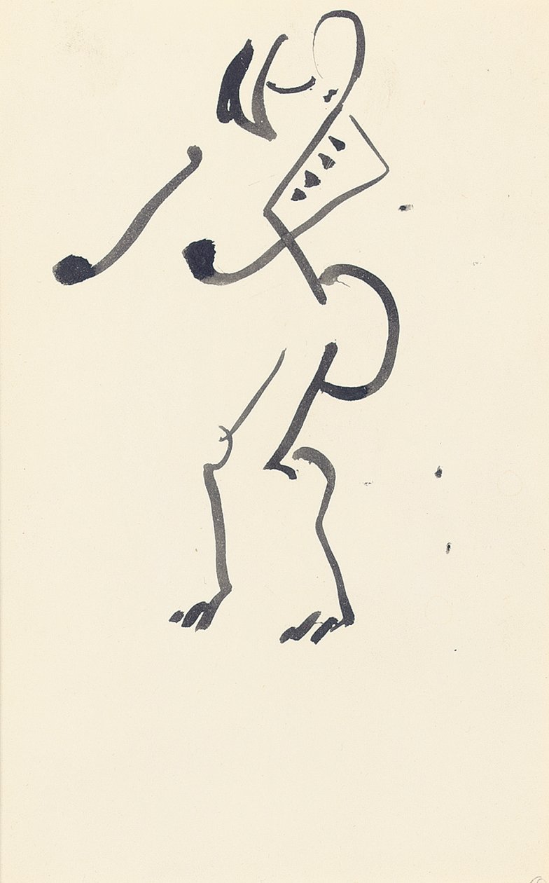 "Kızıl Taş Dansçısı" Çalışması, 1914 by Henri Gaudier Brzeska