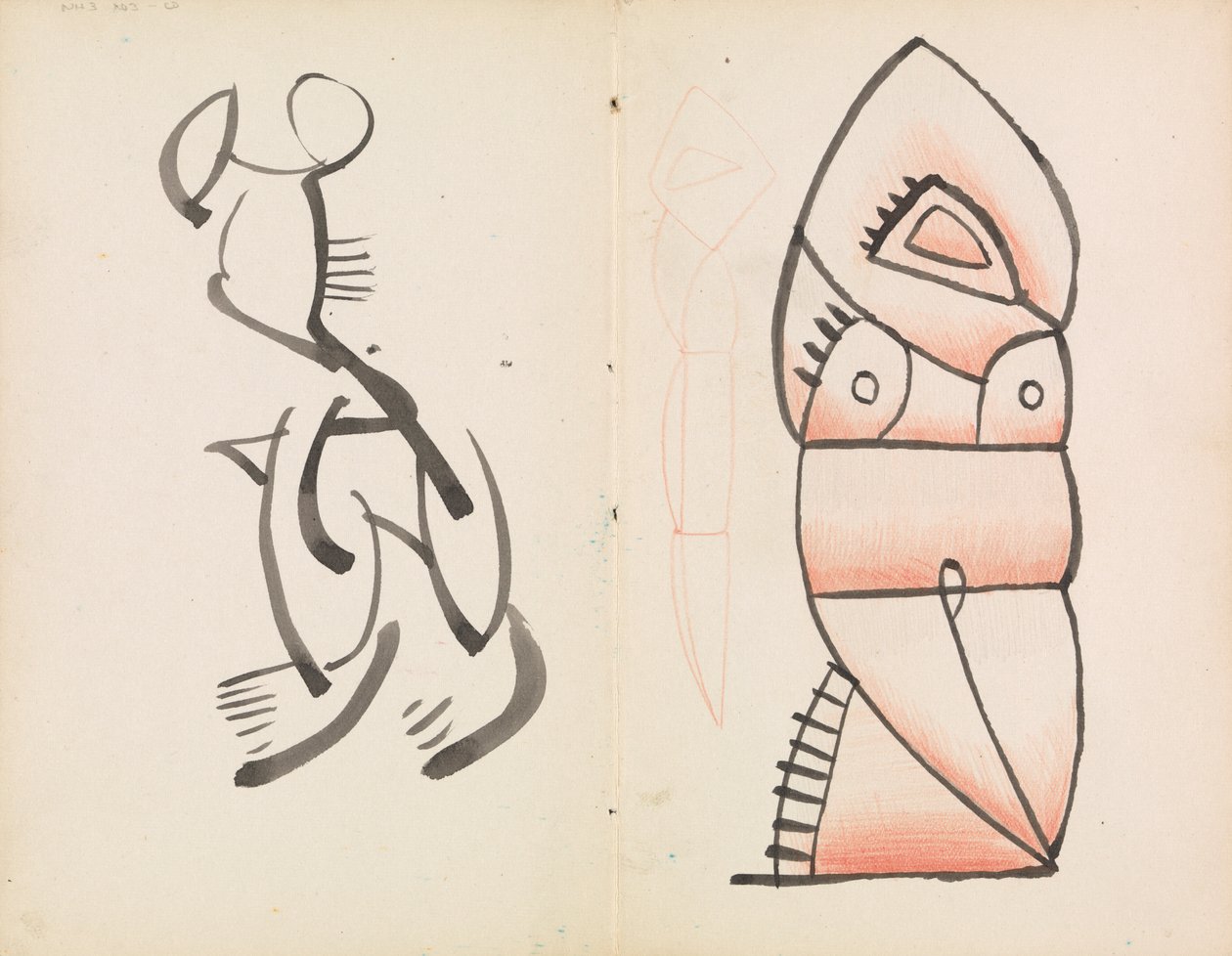 Figürlü Heykel Çalışması, Çömelmiş Figür by Henri Gaudier Brzeska