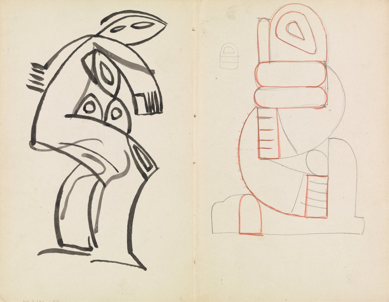 Kadın Figürü Çalışması, Soyut Figür Çalışması by Henri Gaudier Brzeska