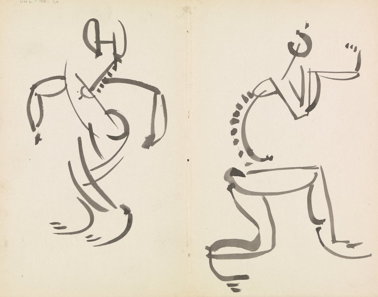 İki Figür Çalışması by Henri Gaudier Brzeska