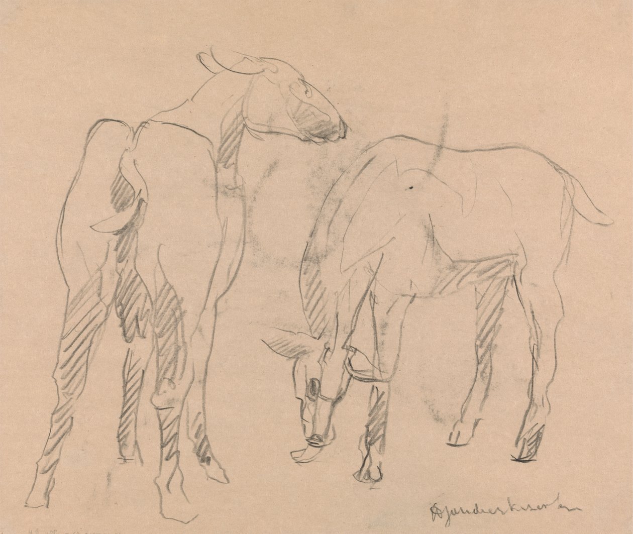 iki keçi by Henri Gaudier Brzeska