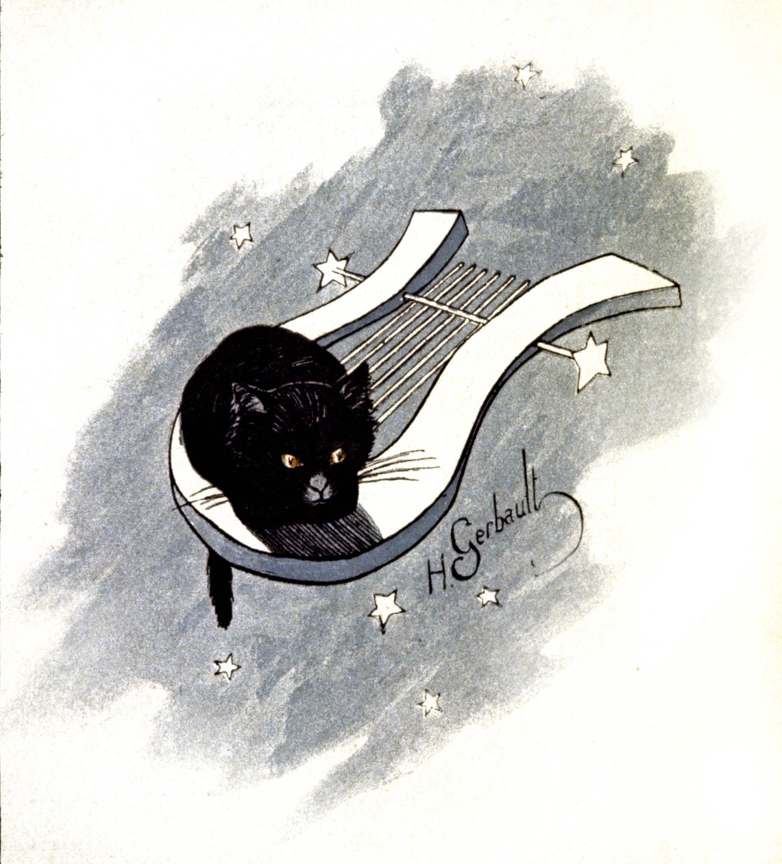 Le Chat Noir, Paris kabaresi, 1900 dolayları (resim) by Henri Gerbault