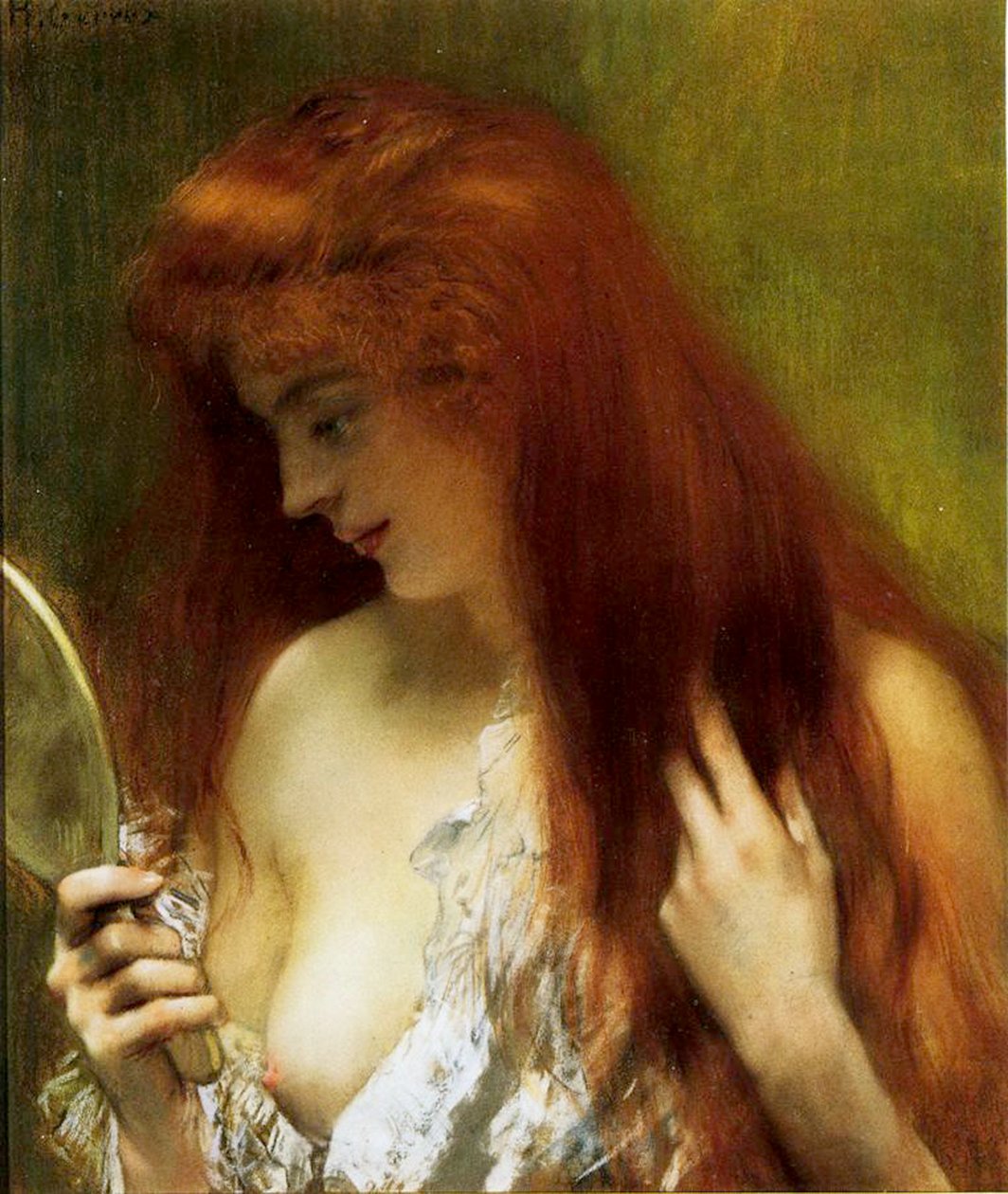 Kızıl Saçlı Kız (tuval üzerine pastel) by Henri Gervex
