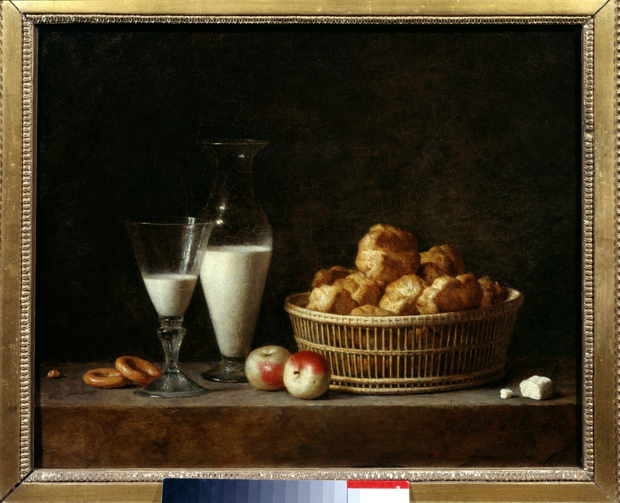 Küçük atıştırmalık veya sürahi orgeat Boyama Roland Delaporte (de la Porte) (1724-1793) 1787 Sun. 0.37x0.46 m Paris, Louvre Müzesi. by Henri Horace Roland Delaporte