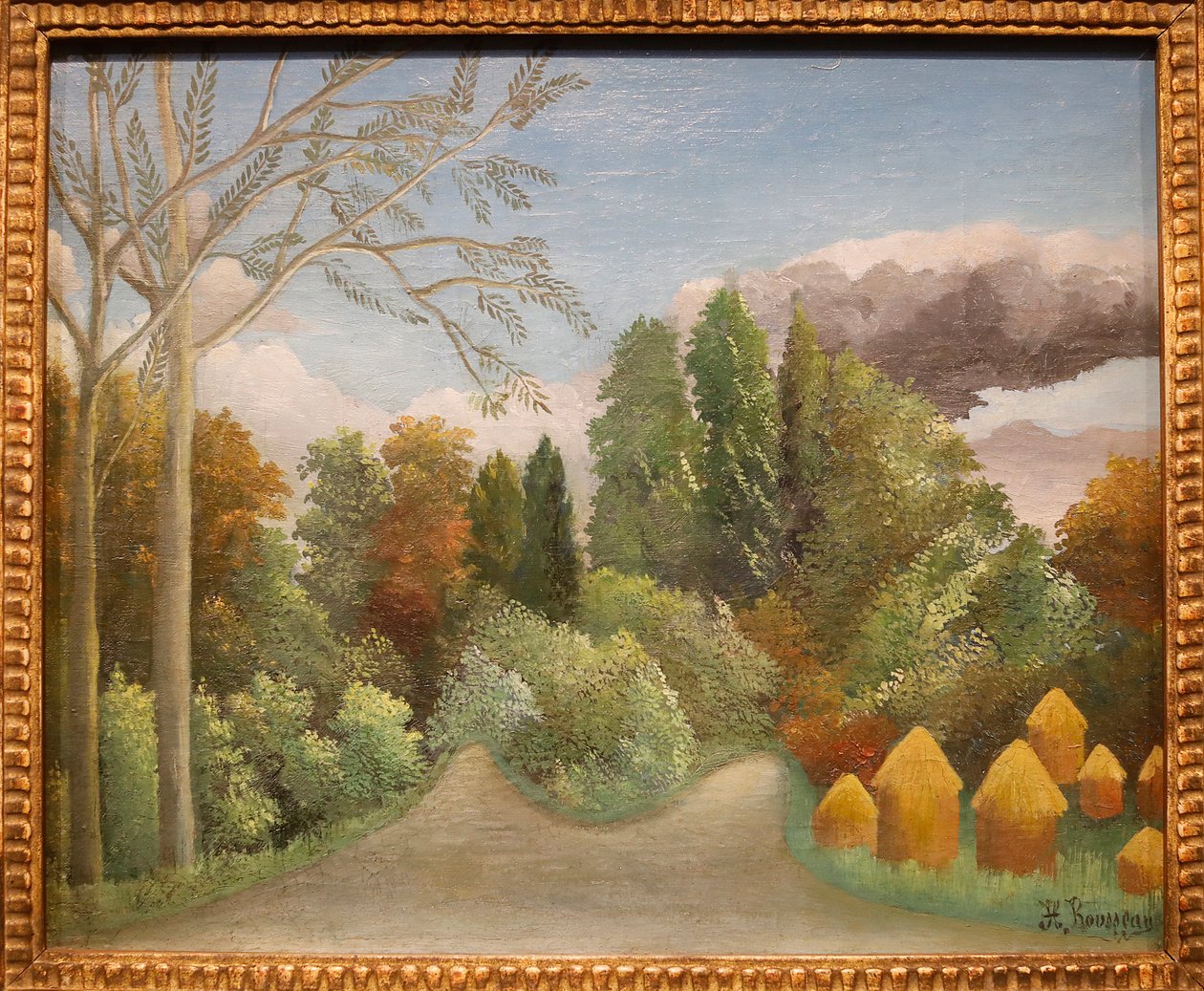 Oise nehri kıyısı by Henri J.F. Rousseau