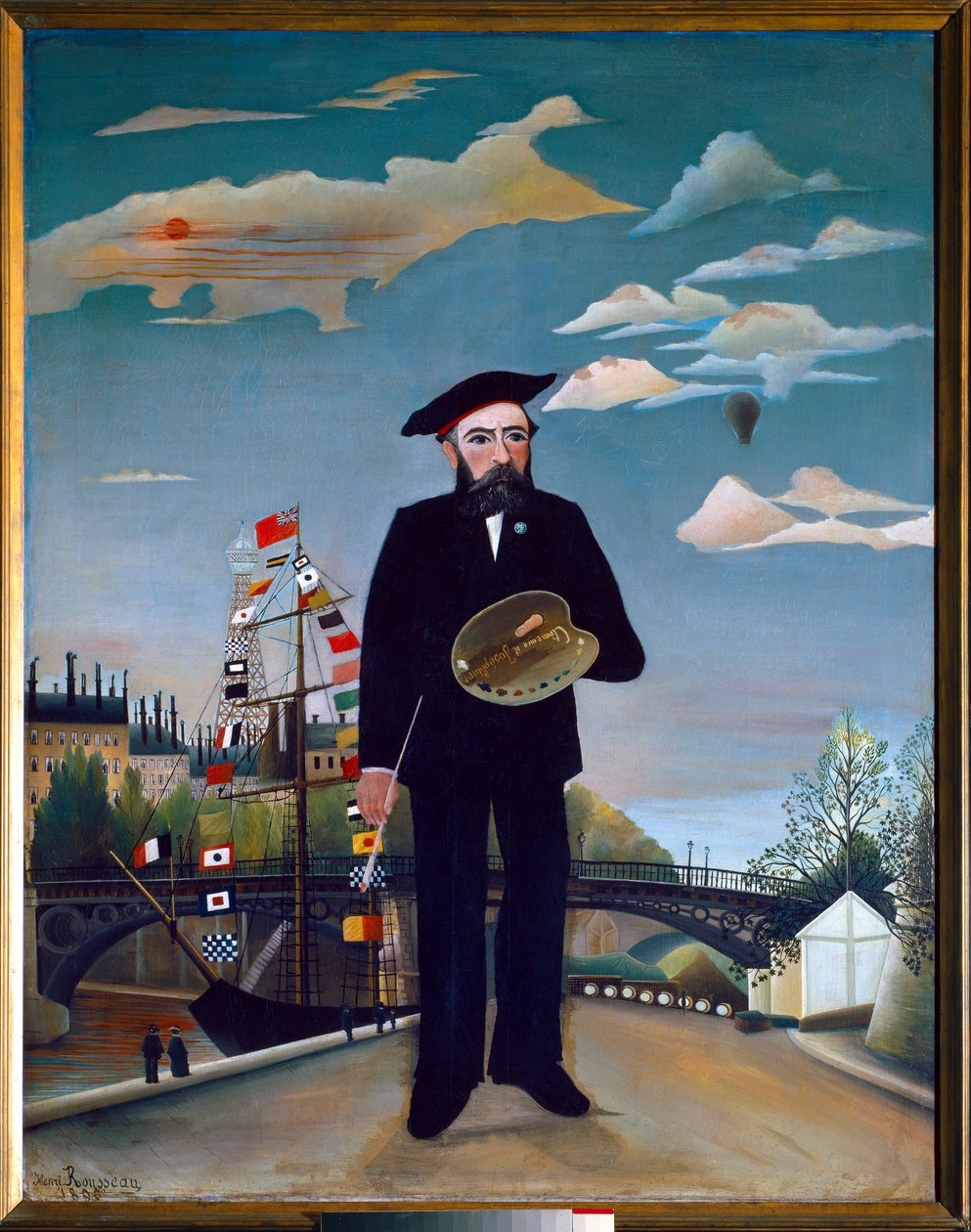 Ile Saint Louis'den Otoportre by Henri J.F. (1844 1910) Rousseau