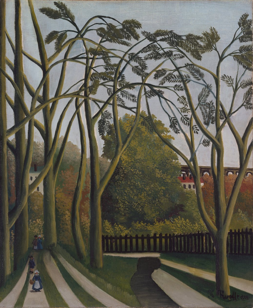 Bicêtre yakınlarındaki Bièvre Kıyıları, c.1908–09 (tuval üzerine yağlı boya) by Henri J.F. Rousseau