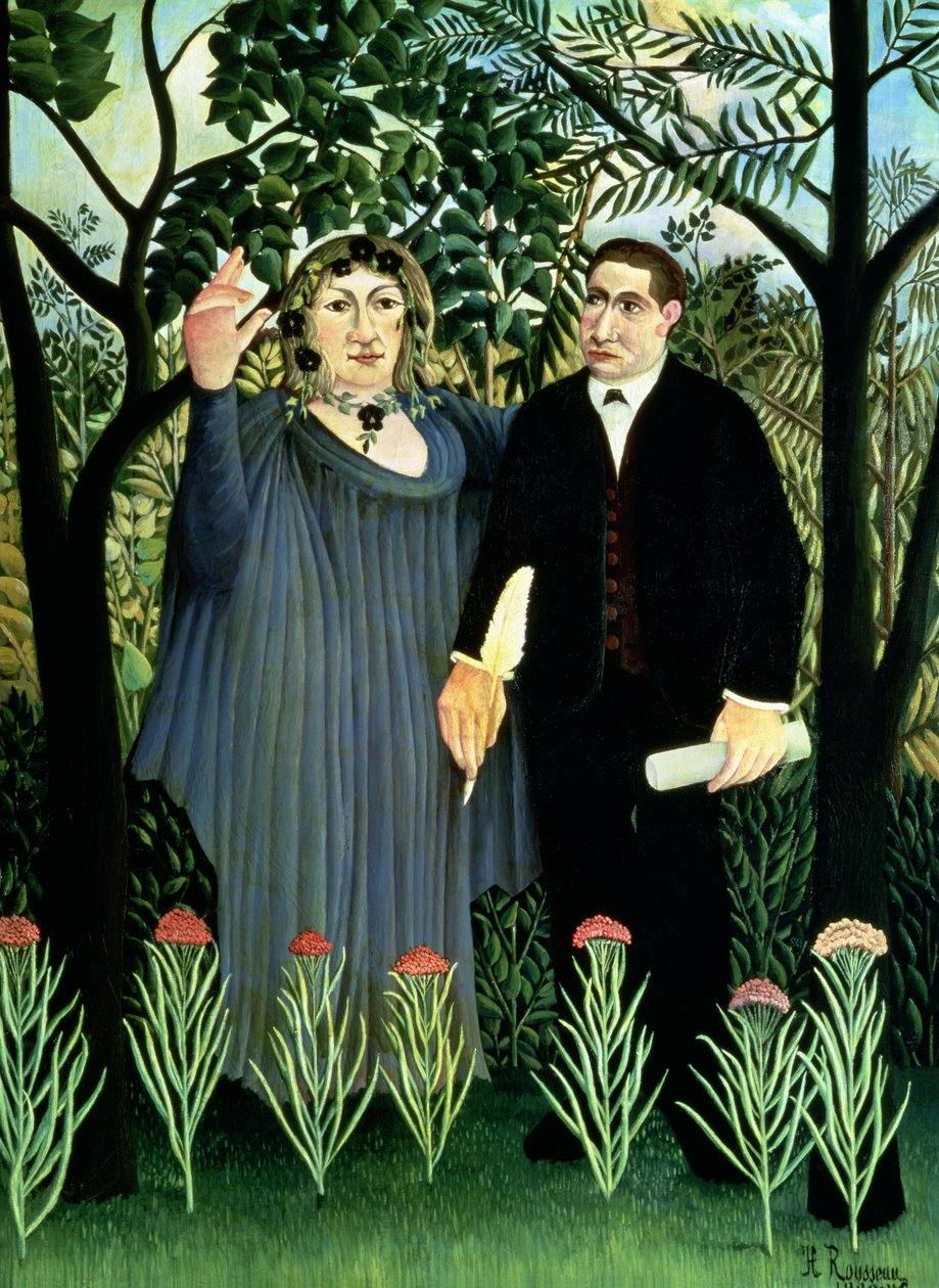 Şaire İlham Veren İlham Perisi by Henri J.F. Rousseau