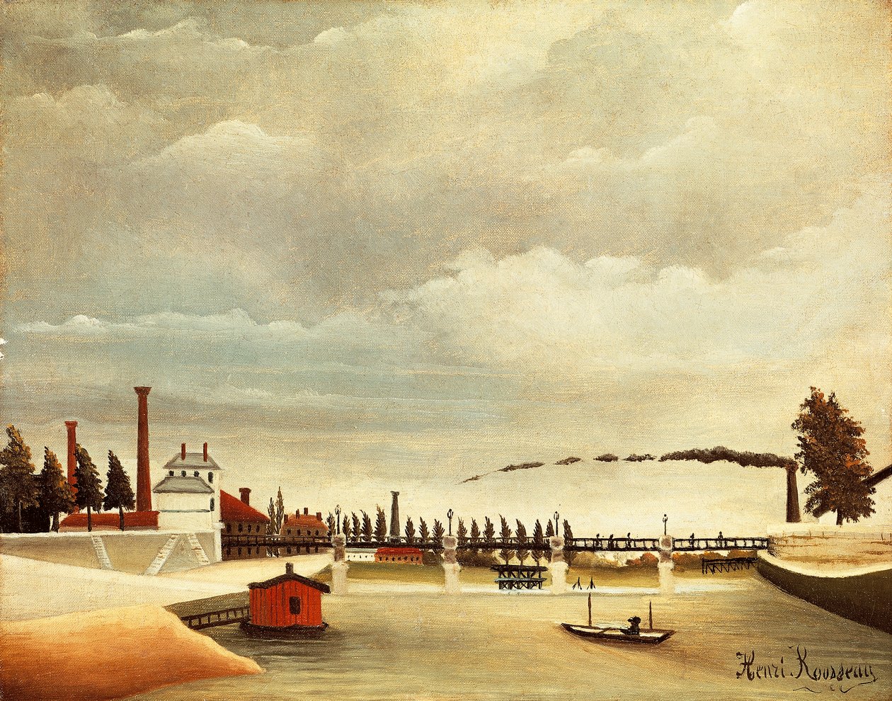 Seine Kıyıları, Henri Rousseau (1844-1910) by Henri J.F. Rousseau
