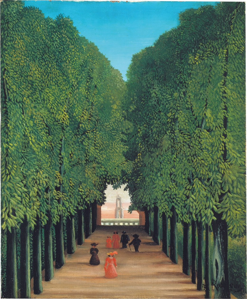 The Avenue in the Park at Saint Cloud, 1908 dolayları (tuval üzerine yağlı boya) by Henri Rousseau