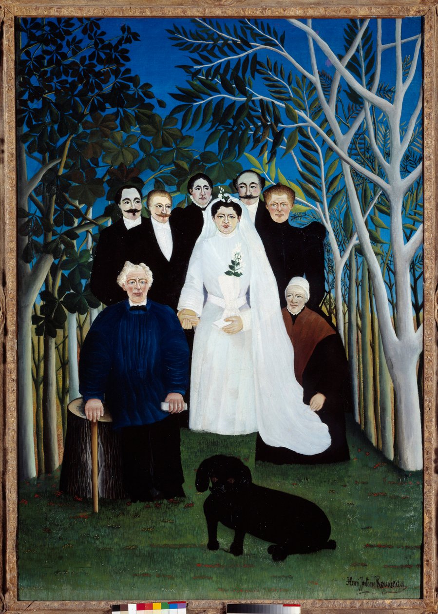1905 civarındaki düğün. Henri Rousseau dit Le Douanier tarafından yapılan boyama (1844-1910) by Henri J.F. Rousseau