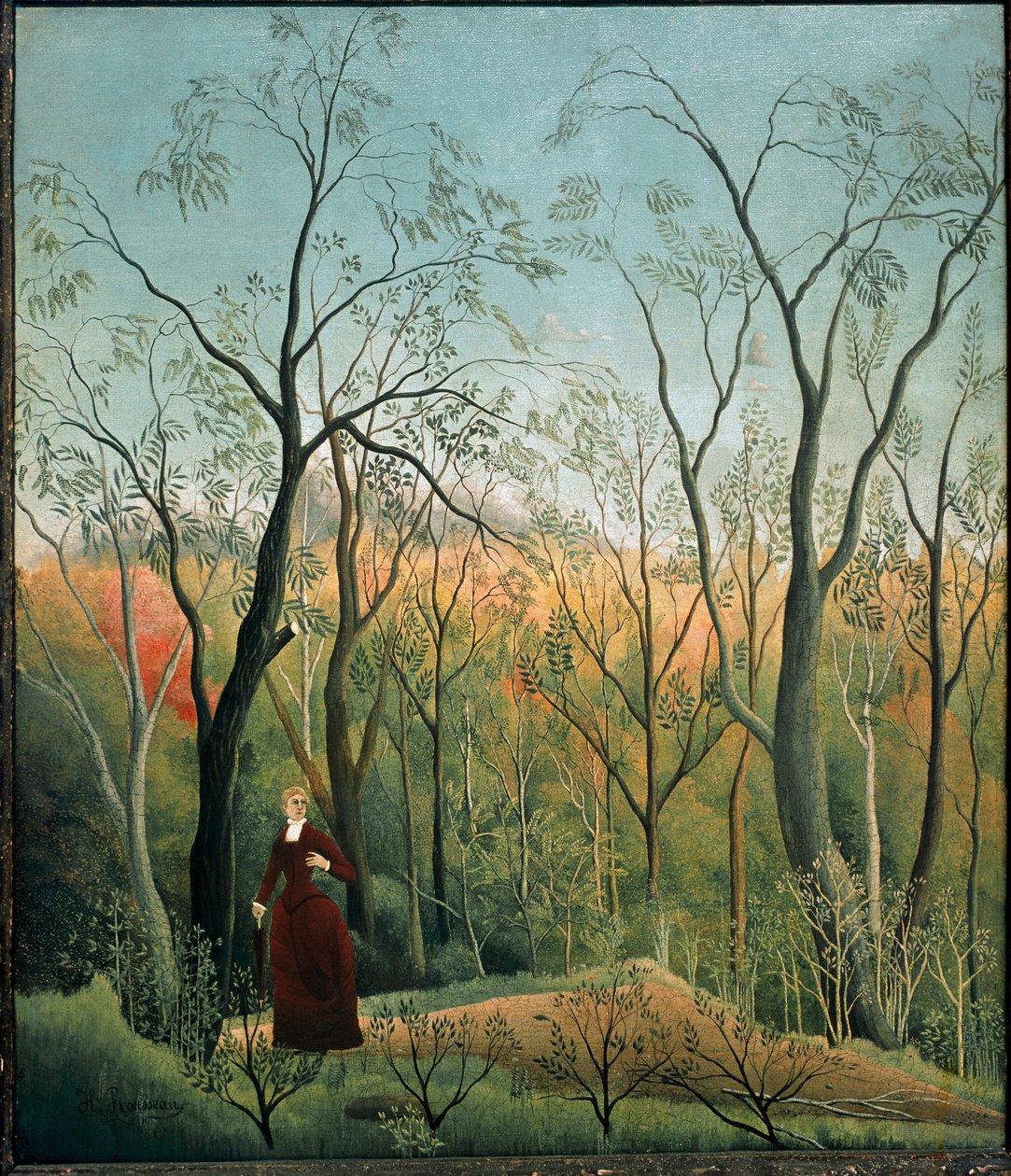 Ormanda yürümek Resim Henri Rousseau dit le Douanier Rousseau (1844-1910) 1886-1890 Güneş. 71x60 cm Kunsthaus Zürih by Henri J.F. Rousseau