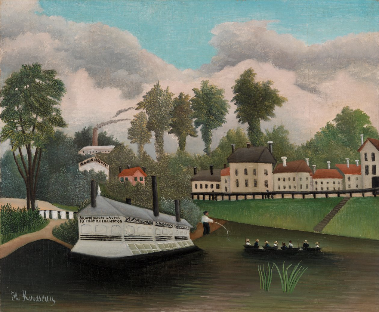 Büyük Bateau Lavoir du Pont de Charenton, 1895 by Henri J.F. 1844 1910 Rousseau