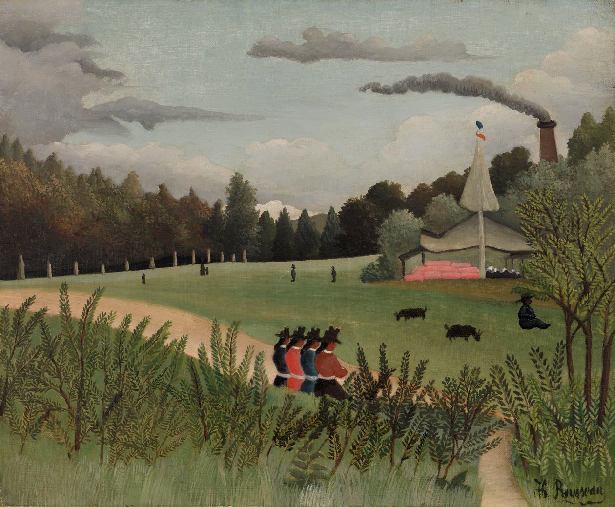 Figürlü Park by Henri J.F. 1844 1910 Rousseau