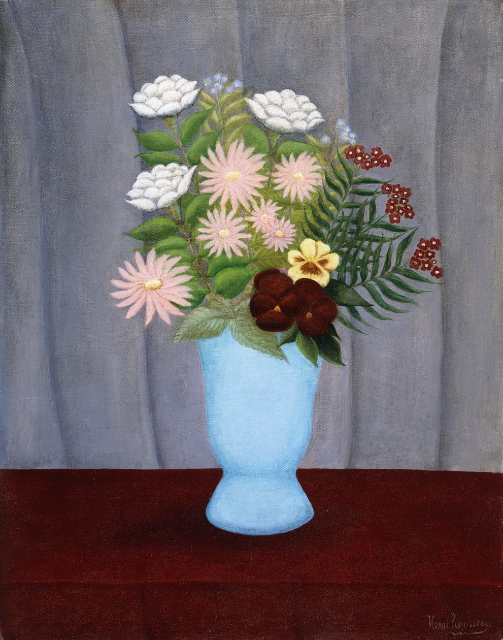 Bahçe Çiçekleri; Bahçe Çiçekleri, c.1909-10 by Henri J.F. Rousseau