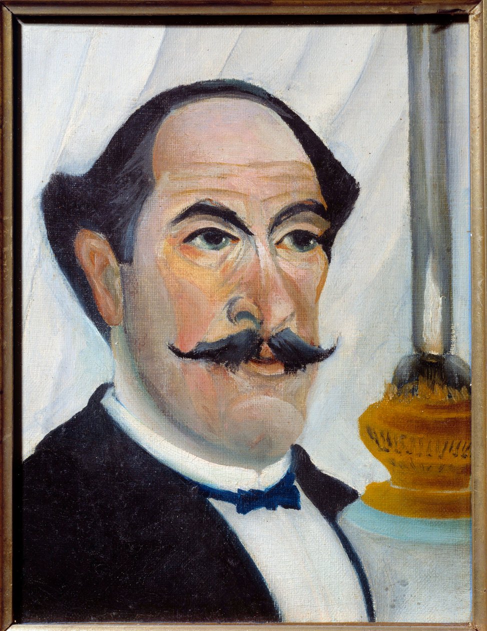 Lambalı Otoportre Boyama Henri Rousseau dit Le Douanier Rousseau tarafından by Henri J.F. Rousseau